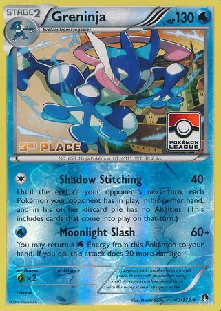 Greninja (40/122) (League Promo 3rd Place) [XY: BREAKpoint] | PLUS EV GAMES 