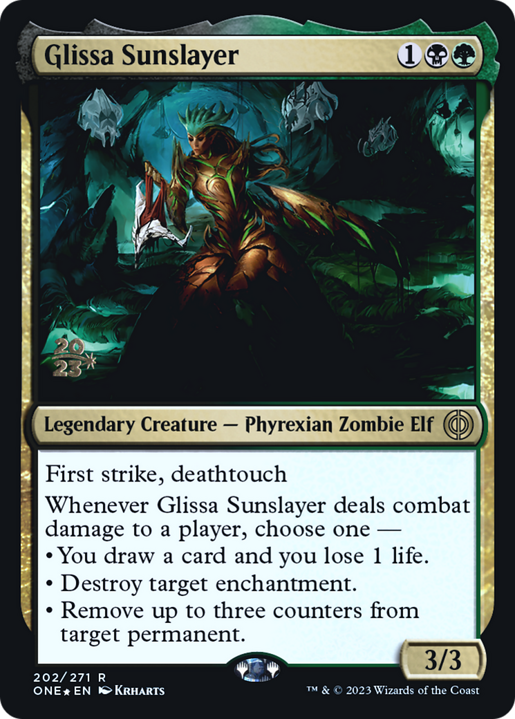 Glissa Sunslayer [Phyrexia: All Will Be One Prerelease Promos] | PLUS EV GAMES 
