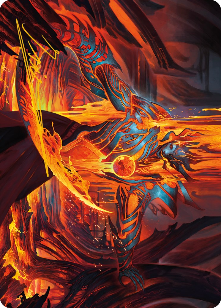 Free From Flesh Art Card (Gold-Stamped Signature) [Phyrexia: All Will Be One Art Series] | PLUS EV GAMES 