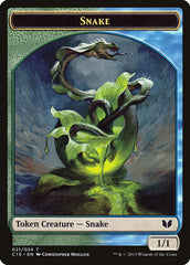 Snake (021) // Saproling Double-Sided Token [Commander 2015 Tokens] | PLUS EV GAMES 