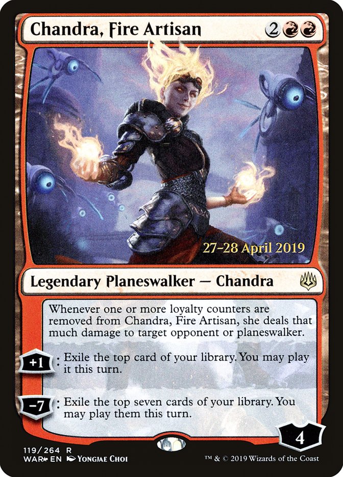 Chandra, Fire Artisan  [War of the Spark Prerelease Promos] | PLUS EV GAMES 