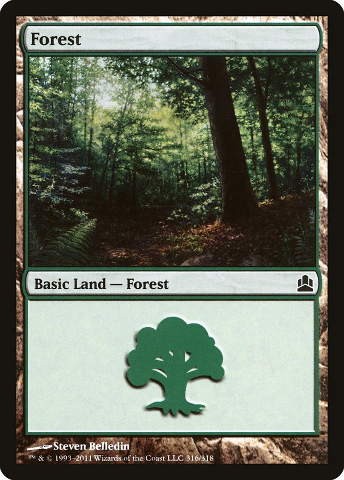 Forest (316) [Commander 2011] | PLUS EV GAMES 