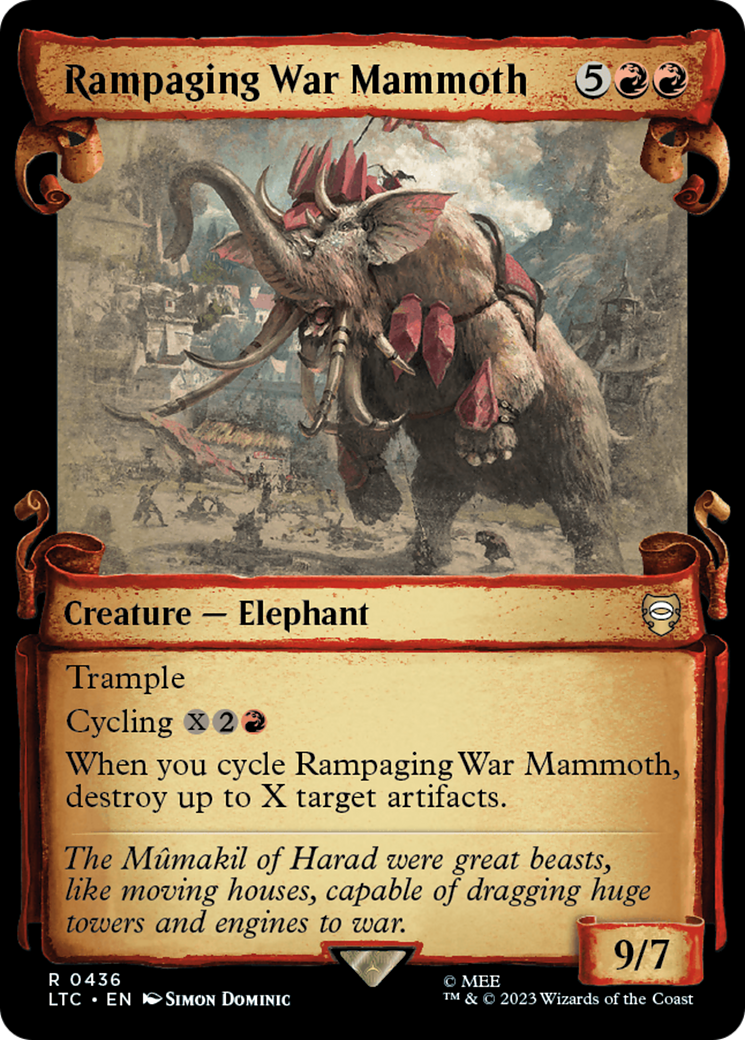 Rampaging War Mammoth [The Lord of the Rings: Tales of Middle-Earth Commander Showcase Scrolls] | PLUS EV GAMES 