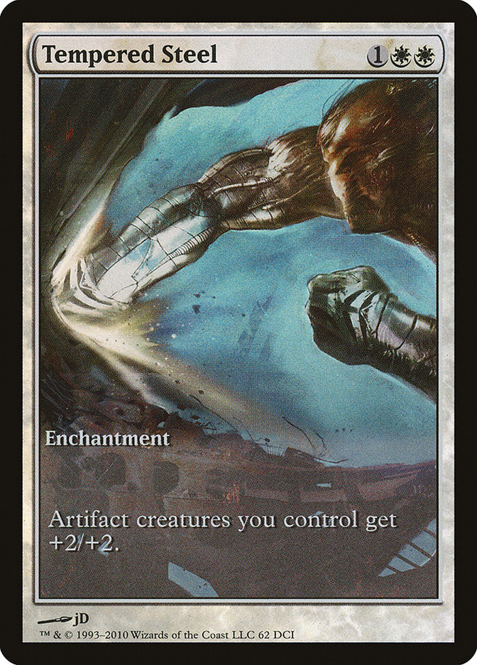 Tempered Steel (Game Day) (Extended) [Scars of Mirrodin Promos] | PLUS EV GAMES 