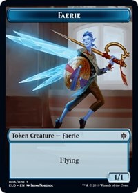 Faerie // Food (15) Double-sided Token [Throne of Eldraine Tokens] | PLUS EV GAMES 