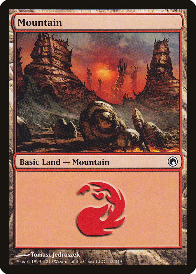 Mountain (242) [Scars of Mirrodin] | PLUS EV GAMES 