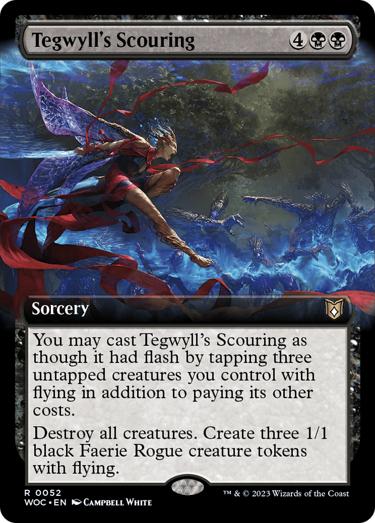 Tegwyll's Scouring (Extended Art) [Wilds of Eldraine Commander] | PLUS EV GAMES 