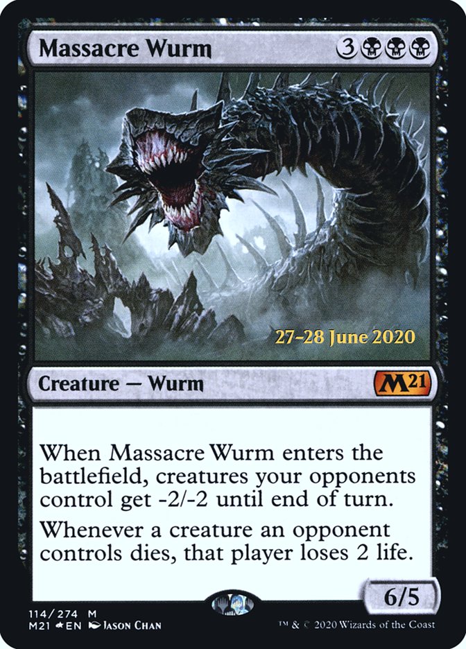 Massacre Wurm  [Core Set 2021 Prerelease Promos] | PLUS EV GAMES 