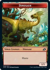 Dinosaur // Human Soldier (003) Double-sided Token [Ikoria: Lair of Behemoths Tokens] | PLUS EV GAMES 