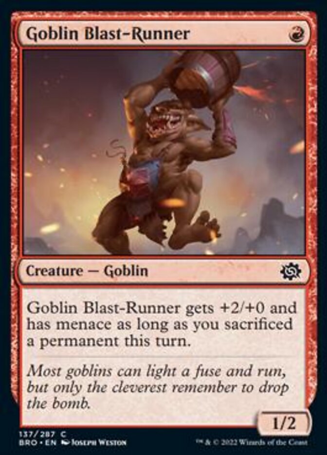 Goblin Blast-Runner [The Brothers' War] | PLUS EV GAMES 