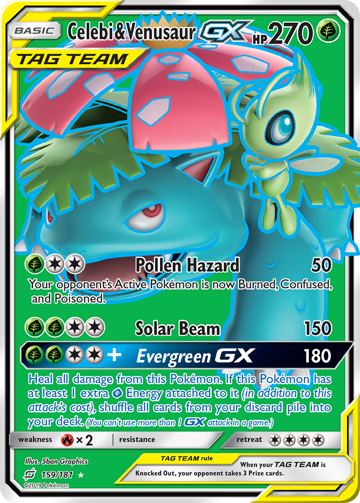 Celebi & Venusaur GX (159/181) [Sun & Moon: Team Up] | PLUS EV GAMES 