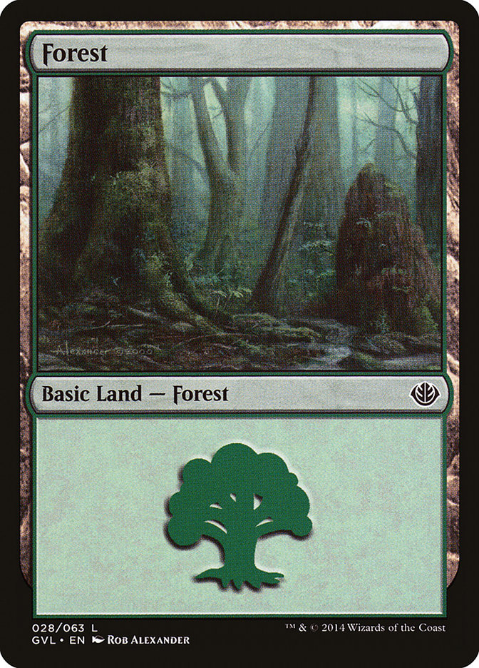 Forest (28) (Garruk vs. Liliana) [Duel Decks Anthology] | PLUS EV GAMES 