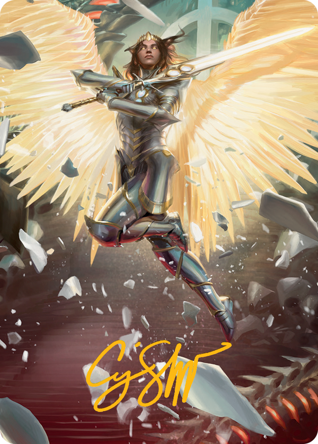 Archangel Elspeth Art Card (Gold-Stamped Signature) [March of the Machine Art Series] | PLUS EV GAMES 