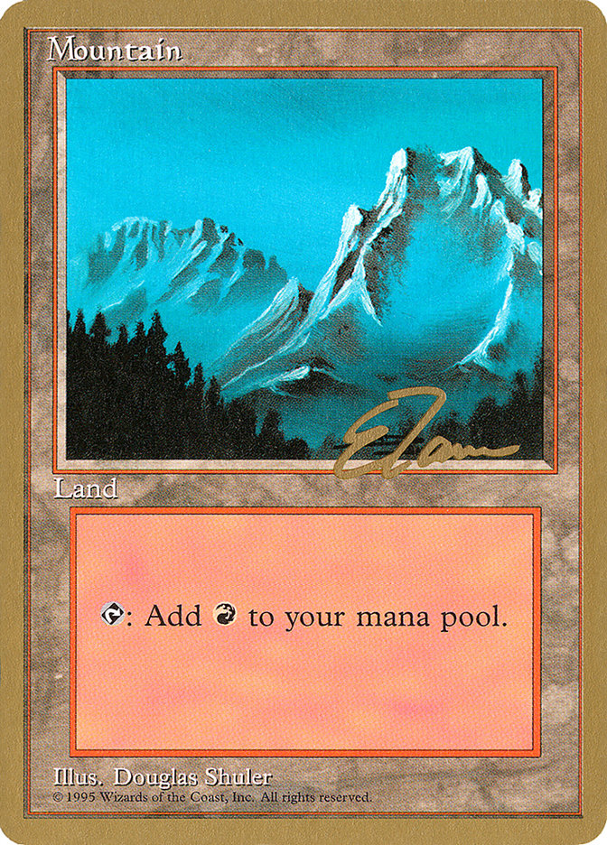 Mountain (et374) (Eric Tam) [Pro Tour Collector Set] | PLUS EV GAMES 