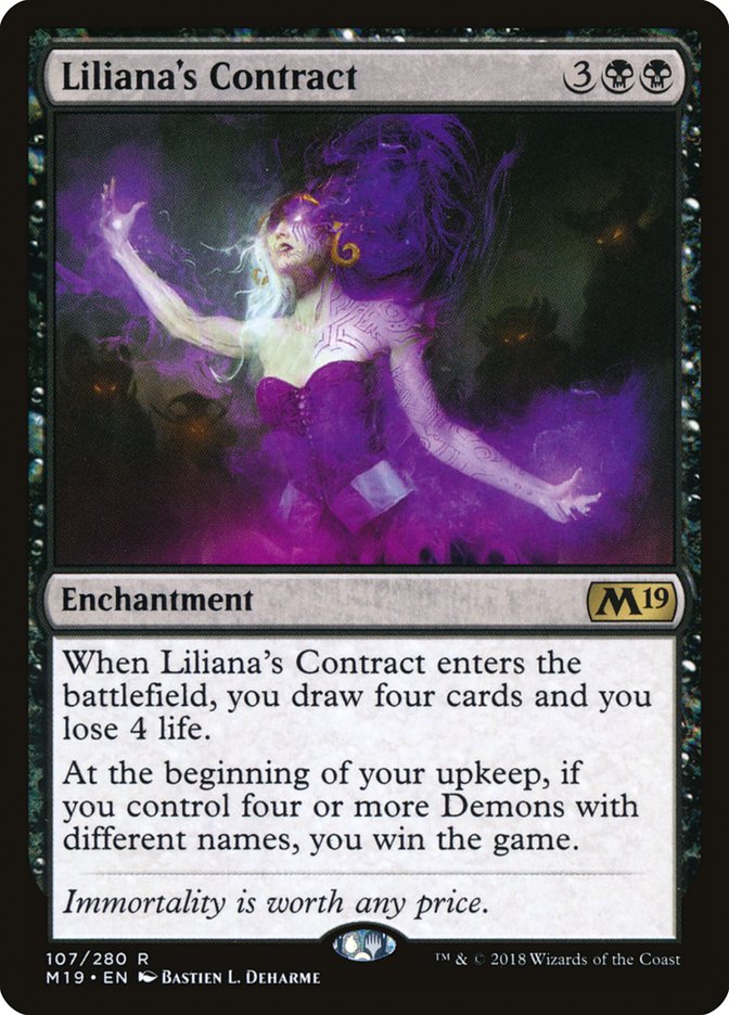 Liliana's Contract [Core Set 2019] | PLUS EV GAMES 