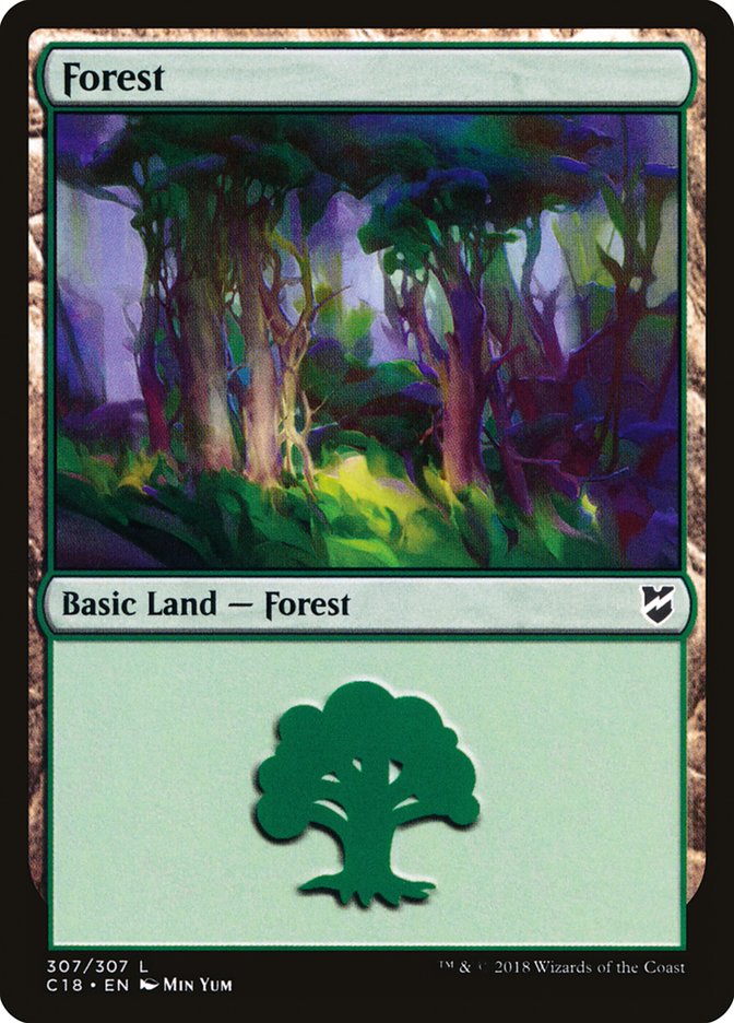 Forest (307) [Commander 2018] | PLUS EV GAMES 