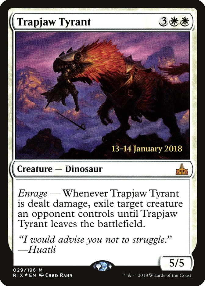 Trapjaw Tyrant [Rivals of Ixalan Prerelease Promos] | PLUS EV GAMES 