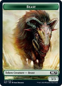 Beast // Treasure Double-sided Token [Core Set 2021 Tokens] | PLUS EV GAMES 