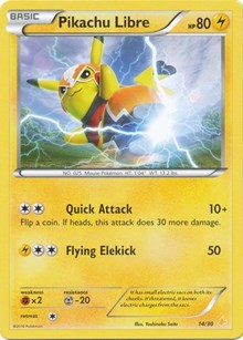 Pikachu Libre (14 - Non-Holo) (14) [XY Trainer Kit: Pikachu Libre & Suicune] | PLUS EV GAMES 