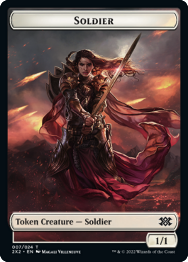 Spider // Soldier Double-sided Token [Double Masters 2022 Tokens] | PLUS EV GAMES 