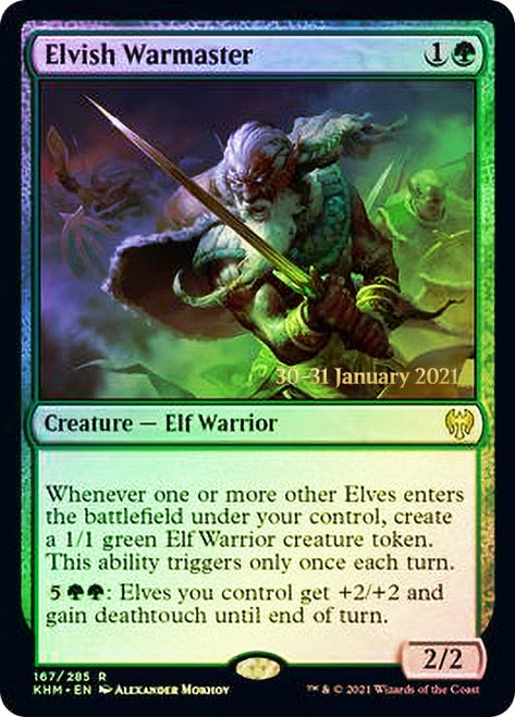 Elvish Warmaster  [Kaldheim Prerelease Promos] | PLUS EV GAMES 