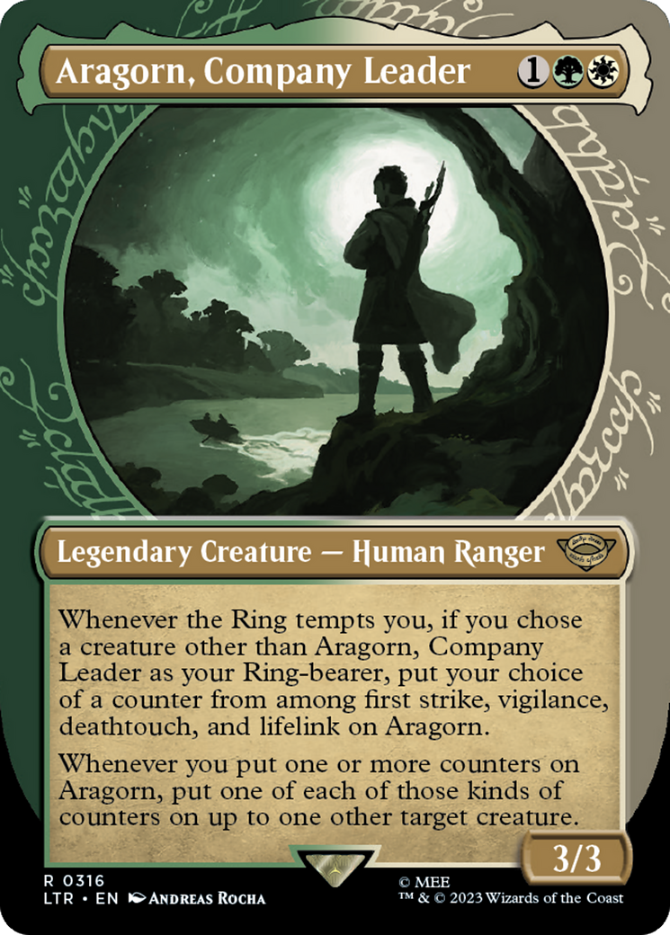 Aragorn, Company Leader (Showcase Ring Frame) [The Lord of the Rings: Tales of Middle-Earth] | PLUS EV GAMES 