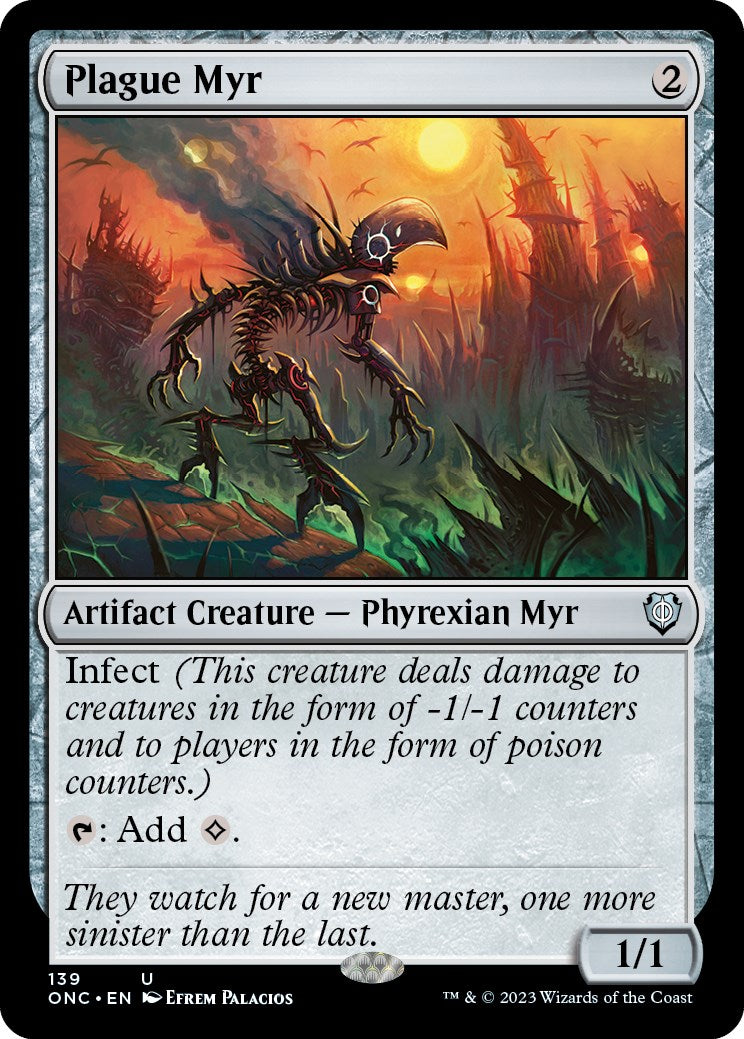 Plague Myr [Phyrexia: All Will Be One Commander] | PLUS EV GAMES 