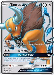 Tauros GX (Full Art) (144) [SM Base Set] | PLUS EV GAMES 