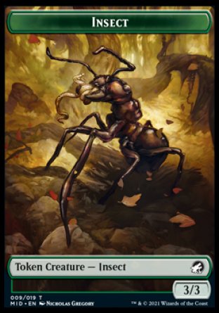 Insect Token [Innistrad: Midnight Hunt Tokens] | PLUS EV GAMES 