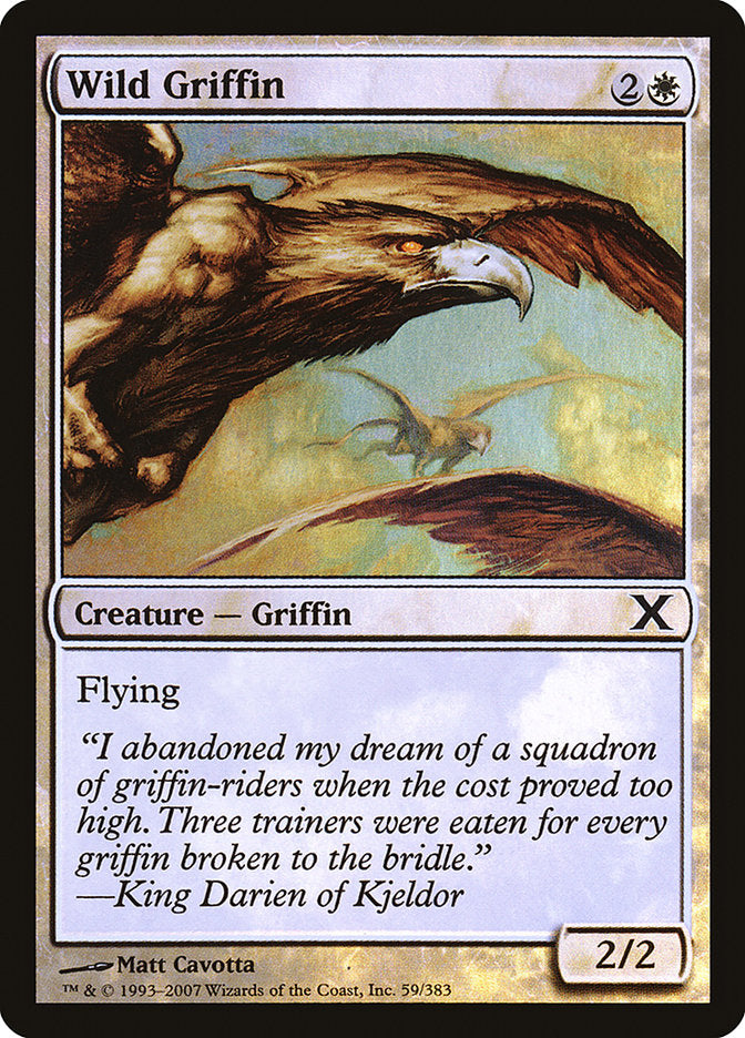 Wild Griffin (Premium Foil) [Tenth Edition] | PLUS EV GAMES 