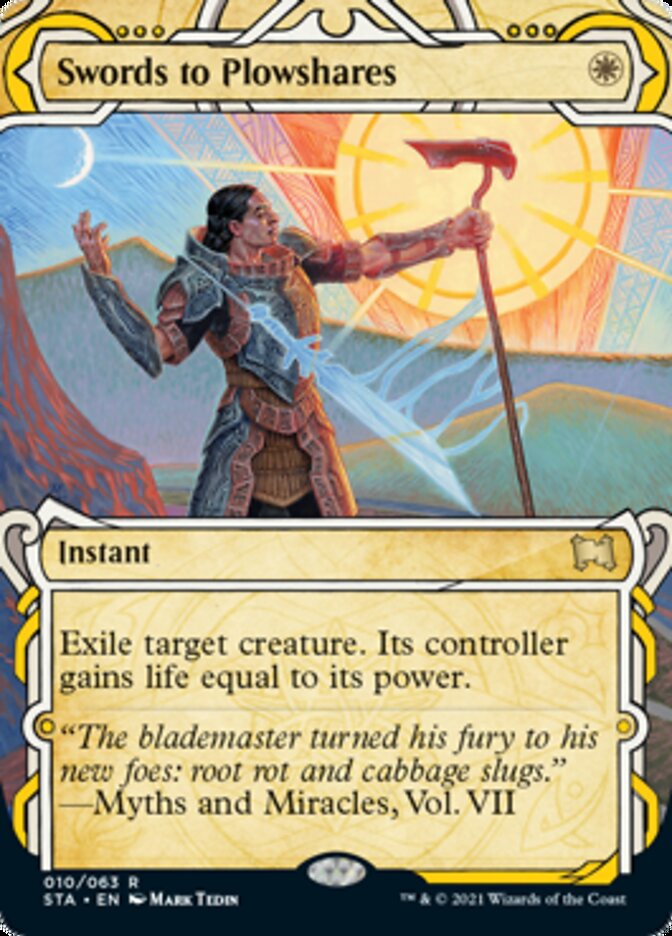 Swords to Plowshares (Etched Foil) [Strixhaven Mystical Archive] | PLUS EV GAMES 