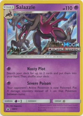 Salazzle (SM73) (Staff Prerelease Promo) [Sun & Moon: Black Star Promos] | PLUS EV GAMES 