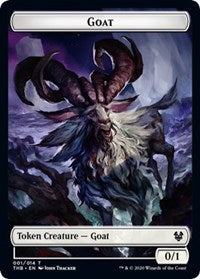 Goat // Human Soldier Double-sided Token [Theros Beyond Death Tokens] | PLUS EV GAMES 