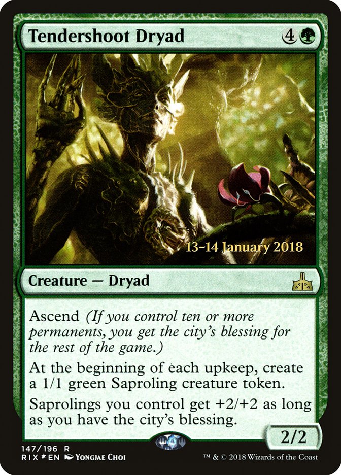 Tendershoot Dryad [Rivals of Ixalan Prerelease Promos] | PLUS EV GAMES 