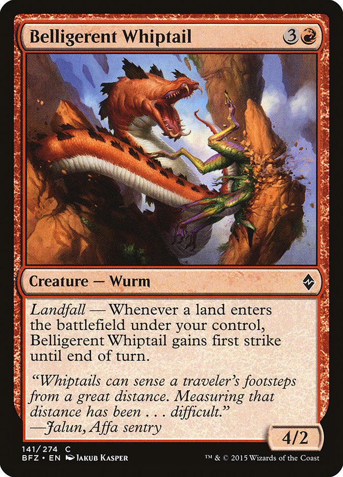 Belligerent Whiptail [Battle for Zendikar] | PLUS EV GAMES 