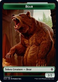 Bear // Food (17) Double-sided Token [Throne of Eldraine Tokens] | PLUS EV GAMES 