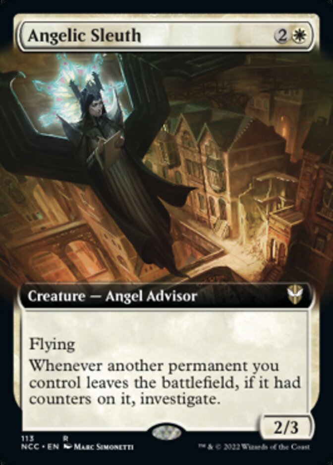 Angelic Sleuth (Extended Art) [Streets of New Capenna Commander] | PLUS EV GAMES 