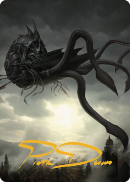 Nautiloid Ship Art Card (Gold-Stamped Signature) [Commander Legends: Battle for Baldur's Gate Art Series] | PLUS EV GAMES 