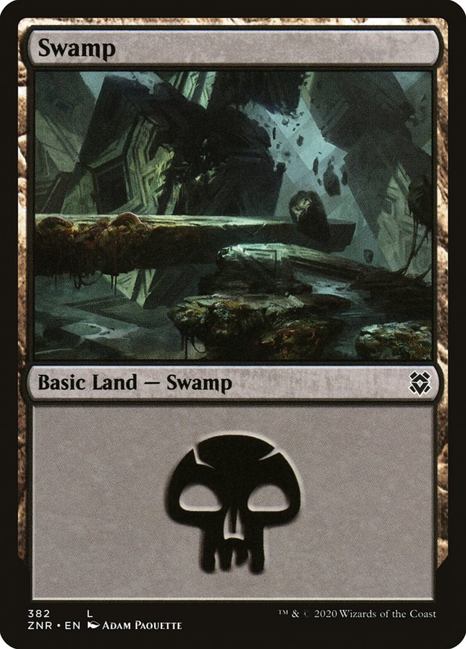 Swamp (382) [Zendikar Rising] | PLUS EV GAMES 