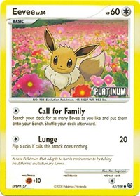 Eevee (Platinum) (62) [Burger King Promos] | PLUS EV GAMES 