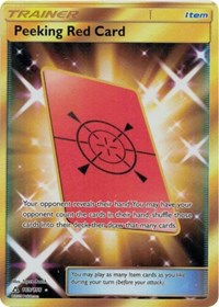 Peeking Red Card (Secret Rare) (169) [SM - Ultra Prism] | PLUS EV GAMES 