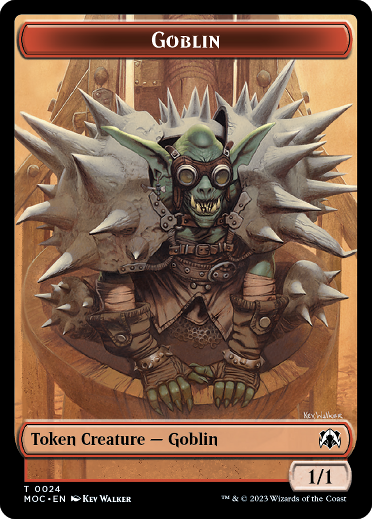 Goblin // Sliver Double-Sided Token [March of the Machine Commander Tokens] | PLUS EV GAMES 