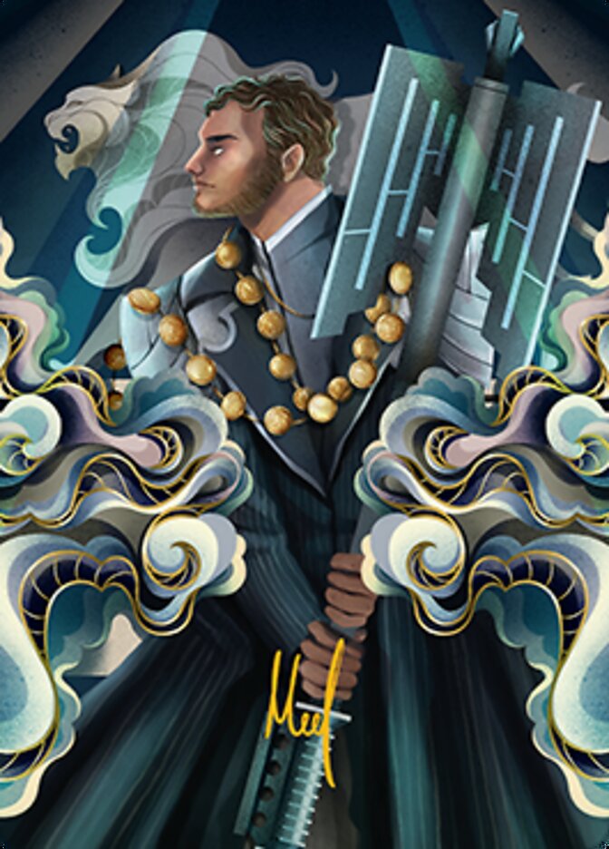 Rafiq of the Many Art Card (Gold-Stamped Signature) [Streets of New Capenna Art Series] | PLUS EV GAMES 