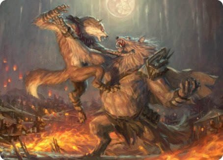 Duel for Dominance Art Card [Innistrad: Midnight Hunt Art Series] | PLUS EV GAMES 