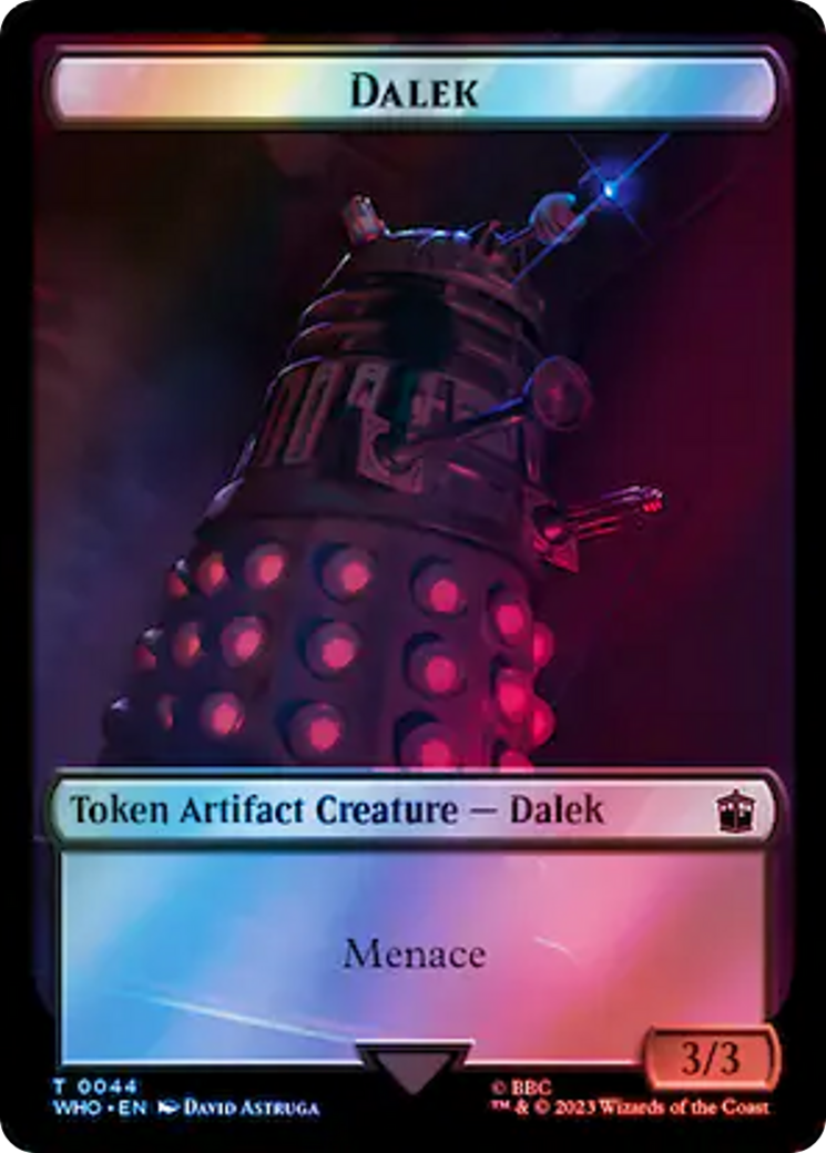Dalek // Clue (0054) Double-Sided Token (Surge Foil) [Doctor Who Tokens] | PLUS EV GAMES 