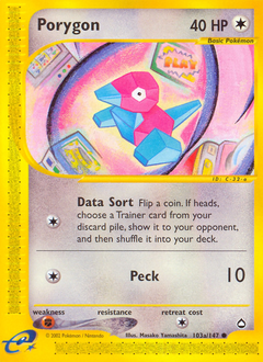 Porygon (103a/147) [Aquapolis] | PLUS EV GAMES 