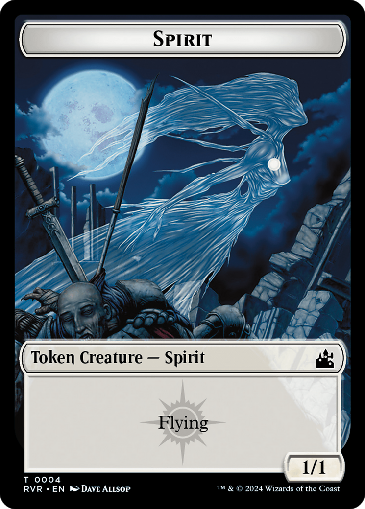 Saproling // Spirit (0004) Double-Sided Token [Ravnica Remastered Tokens] | PLUS EV GAMES 