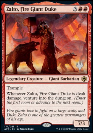 Zalto, Fire Giant Duke (Promo Pack) [Dungeons & Dragons: Adventures in the Forgotten Realms Promos] | PLUS EV GAMES 
