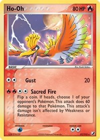 Ho-Oh (EX Unseen Forces) (Cosmos Holo) (27) [Deck Exclusives] | PLUS EV GAMES 