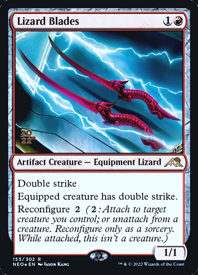 Lizard Blades [Kamigawa: Neon Dynasty Prerelease Promos] | PLUS EV GAMES 